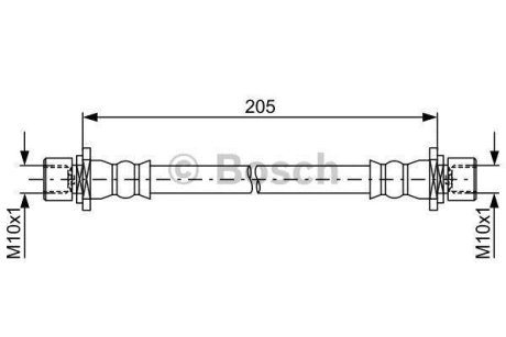 Шланг гальмівний задн. SUBARU JUSTY 07- BOSCH 1987481772