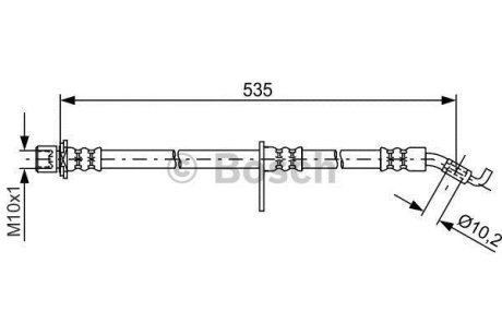 Шланг гальм. передн. прав. DAIHATSU TERIOS 05- BOSCH 1987481773