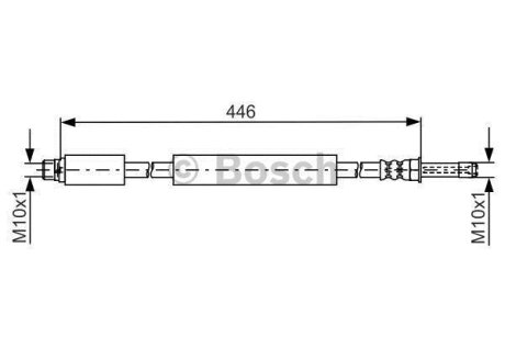 Шланг гальм. задн. DB Sprinter 5t 06- BOSCH 1987481777