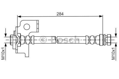 Шланг. гальм. задн. лів. KIA RIO -11 BOSCH 1987481794
