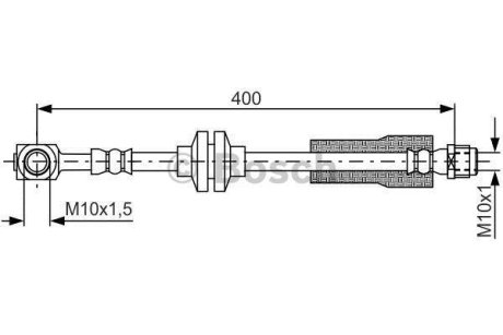 Шланг гальмівний BOSCH 1 987 481 803 (фото 1)