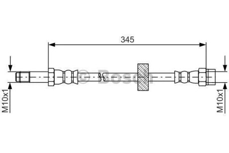 Шланг гальм. передн. VOLVO XC70 -07 BOSCH 1987481816