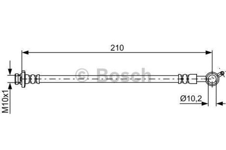 Шланг гальм задн. лів. NISSAN TIIDA -11 BOSCH 1987481830