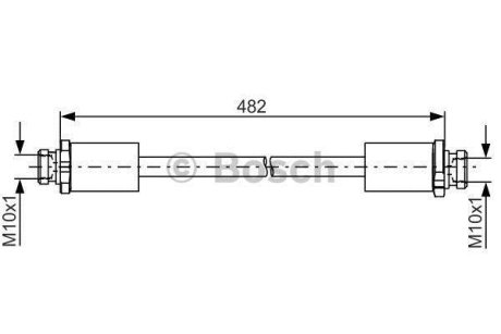 Шланг гальм. задн. NISSAN NV200 10- BOSCH 1987481832