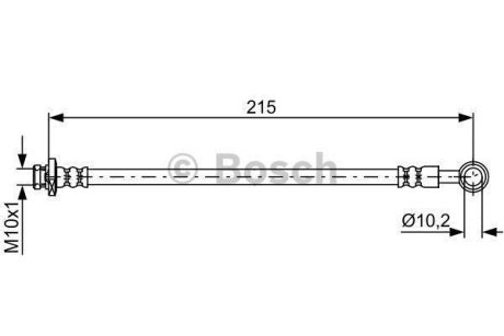 Шланг гальмівний задн. прав. NISSAN PATROL BOSCH 1987481833