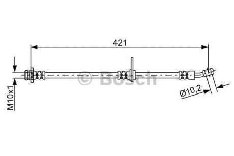 Шланг гальм. передн. SUZUKI LIANA 04- BOSCH 1987481856