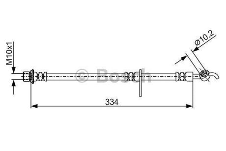Шланг гальм. задн. лів. TOYOTA AURIS -18 BOSCH 1987481931