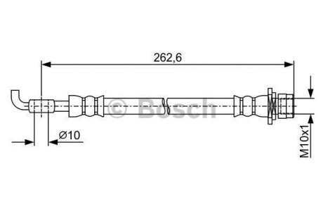 Шланг гальм. задн. TOYOTA Yaris 10- BOSCH 1987481936