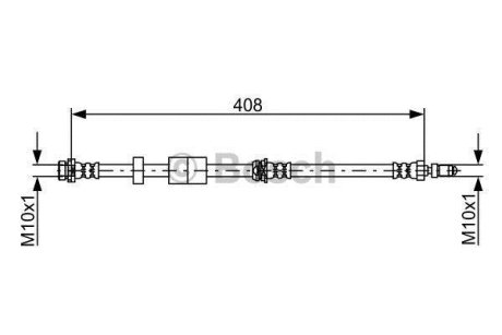 Шланг гальм. передн. MAZDA 3,5 BOSCH 1987481943