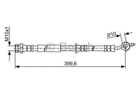 MAZDA гальмівний шланг передн. лів. 2 07- BOSCH 1987481947