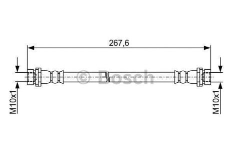 Шланг гальм. задн. прав. MAZDA TRIBUTE -08 BOSCH 1987481948