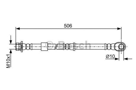 MITSUBISHI гальмівний шланг передн.Grandis 03- BOSCH 1987481967