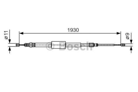 Трос ручного тормоза BOSCH 1 987 482 011