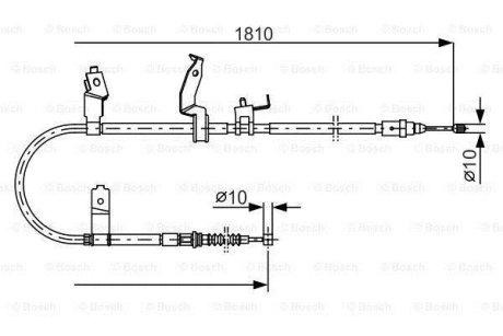 Трос ручного тормоза BOSCH 1 987 482 052