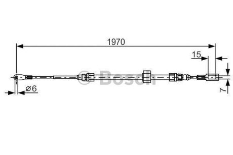 DB трос ручн.гальма передн.Sprinter 97- 1970mm BOSCH 1987482131