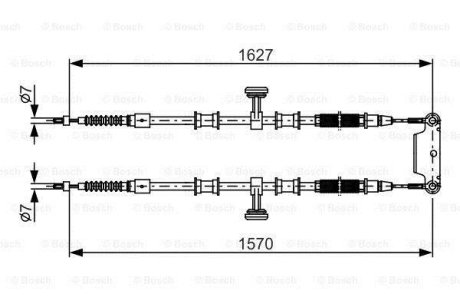 Шланг гальм. задн. FIAT CROMA -11 BOSCH 1987482147