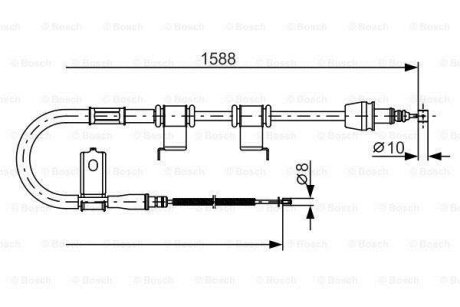 Трос остановочных тормозов BOSCH 1987482359