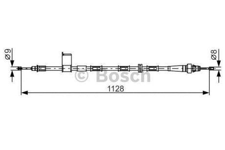 Трос ручного гальма (R) Jeep Grand Cherokee 98-05 р.в BOSCH 1 987 482 363