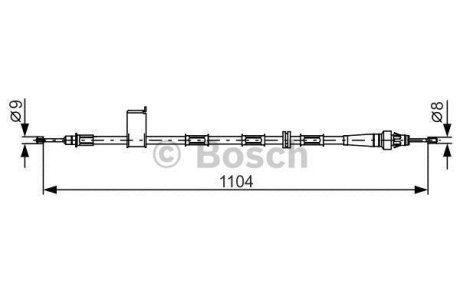 Трос ручного гальма Jeep Grand Cherokee 98-05 (L) BOSCH 1 987 482 364