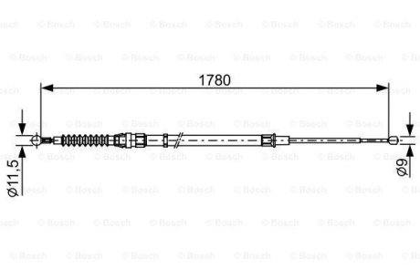 Трос ручного тормоза BOSCH 1 987 482 458