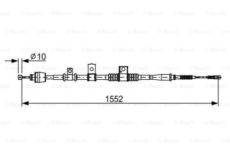 KIA трос ручн.гальма лів.Cerato 11/04 - BOSCH 1987482620