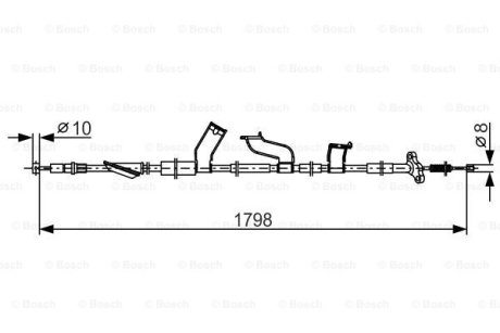 Тормозной трос BOSCH 1987482788