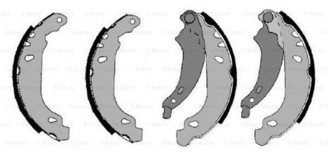 Колодки гальмівні (задні) Renault Clio II/Symbol I/Logan I (барабанні) (180x42) BOSCH F026004556