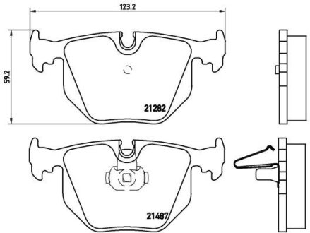 Комплект гальмівних колодок з 4 шт. дисків BREMBO P06020