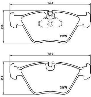 Тормозные колодки дисковые BREMBO P06 022