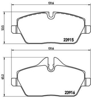 Комплект тормозных колодок из 4 шт. дисков BREMBO P06034