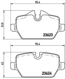 Тормозные колодки дисковые BREMBO P06 037