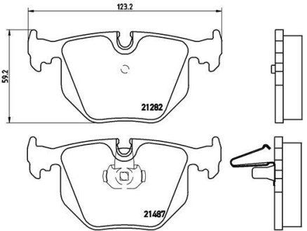 Тормозные колодки дисковые BREMBO P06 044