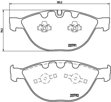 Тормозные колодки дисковые перед.BMW 535d/745-760 02- BREMBO P06047