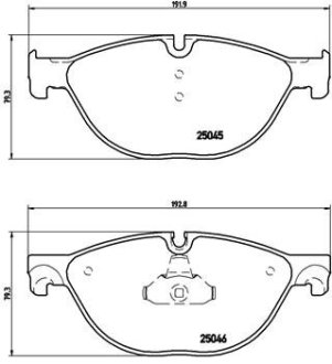 Комплект тормозных колодок из 4 шт. дисков BREMBO P06076