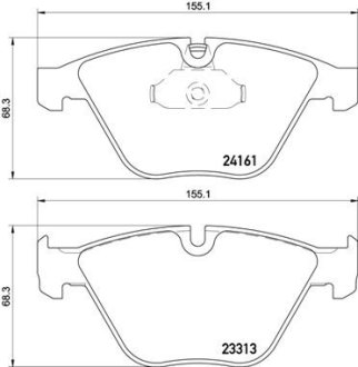 Тормозные колодки дисковые перед. BMW 5(E60) 03-/7 (E65/E66) 3.0-6.0 02- BREMBO P06081