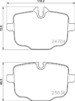 Тормозные колодки дисковые BREMBO P06 101