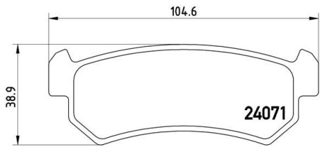 Тормозные колодки дисковые BREMBO P10 001