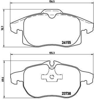 Тормозные колодки дисковые BREMBO P10 011