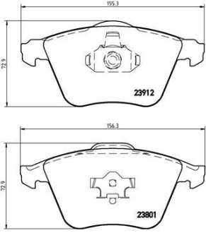 Тормозные колодки дисковые BREMBO P10 012