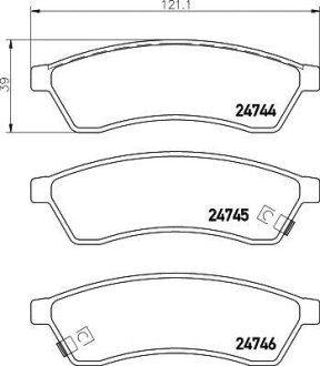 Тормозные колодки дисковые BREMBO P10 060