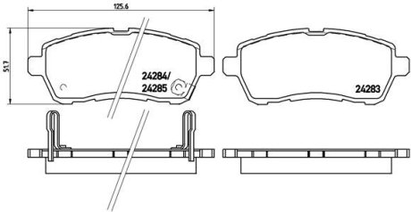 Тормозные колодки дисковые BREMBO P16 013