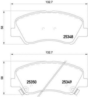 Тормозные колодки дисковые BREMBO P18 025