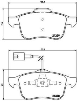 Тормозные колодки дисковые BREMBO P23 103