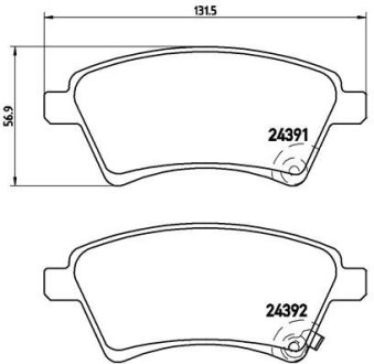 Гальмівні колодки дискові BREMBO P23 105