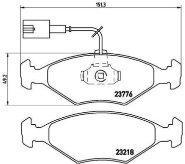 Тормозные колодки дисковые BREMBO P23 122