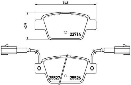 Тормозные колодки дисковые BREMBO P23 135