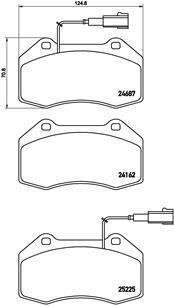 Тормозные колодки дисковые BREMBO P23 139