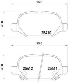 Тормозные колодки дисковые BREMBO P23 151