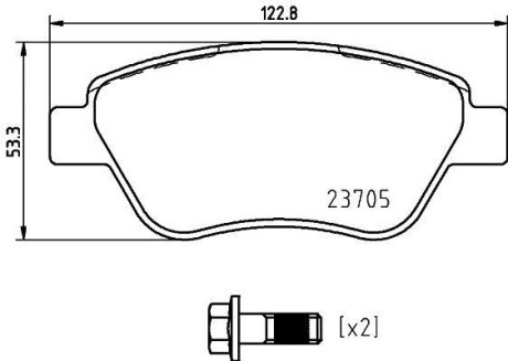 Тормозные колодки дисковые BREMBO P23 169