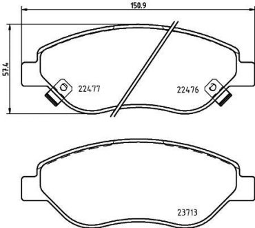 Тормозные колодки дисковые BREMBO P23 178